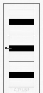 Дуб білий/Чорне скло